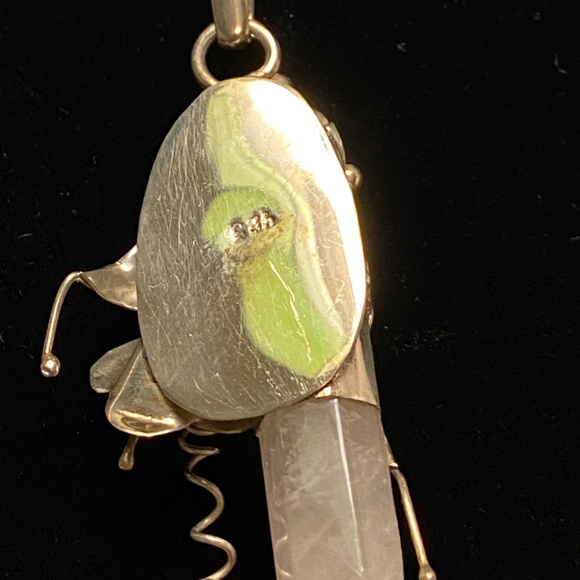 Rose Quartz Silver Pendant - Picture 2 of 2